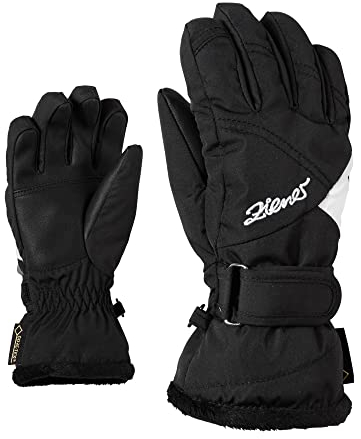 Ziener Mädchen LARA GTX GIRLS glove junior Ski-handschuhe / Wintersport | wasserdicht atmungsaktiv, black, 4