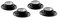 Eierbecher-Set Black and White 4-teilig