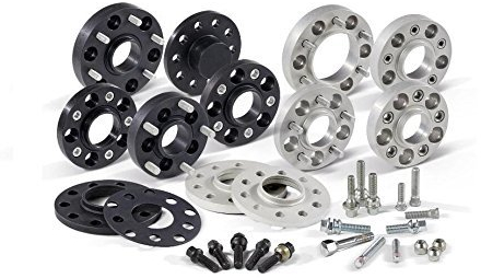 H&R DR-System Spürverbreiterungsatz 24mm pro Achse - Lochkreis 5x112 - Mittenzentrierung 66,5mm - System M14x1,5 - kompatibel mit Audi/Porsche/Volkswagen - Schwarz