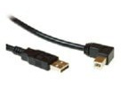 Microconnect USB A/USB B, 2 m 2 m USB auf USB B schwarz