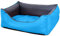 CopcoPet Hundebett Rocco Türkis/Grau 100 x 80 cm – Wendebett aus pflegeleichtem Kunstleder – Waschbar & bequem – Mit erhöhtem Rand – Formstabiler Schlafplatz für mittelgroße Hunde