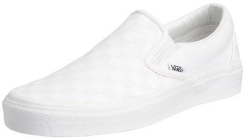 Vans Mixte Classic Slip-on Baskets Basses, Blanc (Checkerboard/True White/True White), 44 EU
