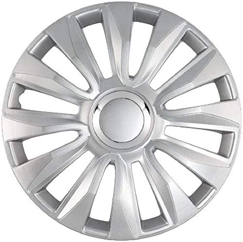Petex RB539316 Radzierblende Avalon Pro Größe 16 Zoll 2-fach lackiert mit Chromring Material: ABS in Box, silber - 4-er Set