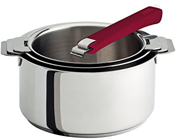 Cristel - S3CQ - Série de 3 Casseroles 16-18-20 cm sans poignée amovible- Collection Mutine