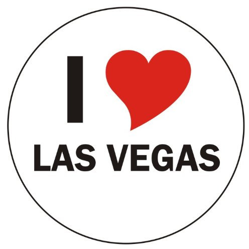 INDIGOS UG Auto Aufkleber I Love Las Vegas 8 cm - Autoaufkleber - KFZ Sticker selbstklebend - für Motorrad, Fenster oder Heckscheibe - wetterfest & UV-beständig