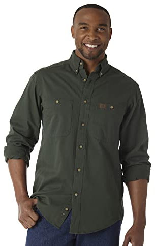 Wrangler Riggs Workwear Logger - Camicia da lavoro a maniche lunghe, da uomo - verde - XL