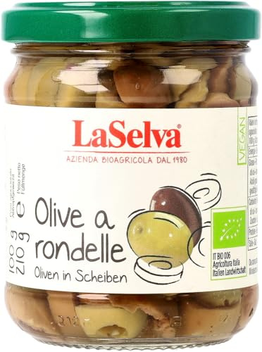 Oliven rondelle-grüne, schwarze Oliven Scheiben 1 x 210 g