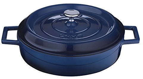 Lava Four Hollandais en fonte multi-usages 3 1/2 litre 3 1/2 Quart bleu cobalt
