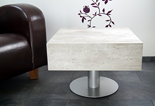 freeroom24 Couchtisch/Beistelltisch Bela Beton - Optik / 60 x 60 x 45cm