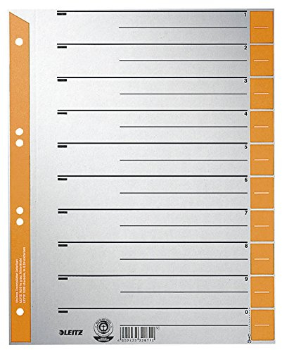 100 LEITZ Trennblätter 1652 / orange / 230 g/m² / DIN A4