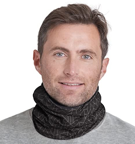 Tough Headwear Winter Neck Gaiters - Fleece Neck Warmer Snoods - Reversible Ski Gaiter Scarf - Men & Women