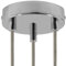 creative cables - Zylindrischer 3-Loch-Lampenbaldachin Kit aus Metall - Zylindrisch, Chrom