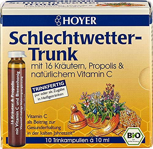 HOYER Schlechtwetter-Trunk Trinkampullen BIO, 10 x 10 ml