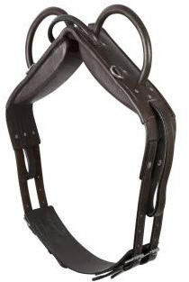 Voltigiergurt aus Leder, braun Pony