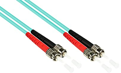 Kabelmeister® Patchkabel LWL Duplex OM3 (Multimode, 50/125) ST/ST, 10m