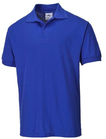 Portwest B210 Herren Naples Poloshirt Aus Piqué Mit UV-Schutz | Königsblau, M, 40+ UPF Blockiert 98 Prozent UV-Strahlen, Polyester-Baumwollgewebe, Personalisierbar Für Einheitliche Teams