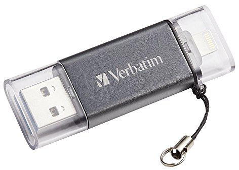 VERBATIM Store 'n' Go Lightning USB-Stick - USB-3.0 - 64GB - external memory-stick with USB-3 and Lightning for Apple iPhone iPod & iPad - 2 in 1 SuperSpeed-interface - anthracite