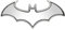 SKS Distribution® - logo adesivo a forma di pipistrello di Batman, in 3D, in acciaio inox cromato, di alta qualità, ideale come decorazione per auto