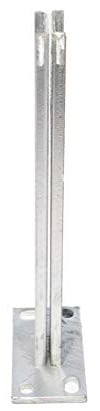 bambus-discount.com Bodenanker Träger 40cm hoch auf 16 x 8cm zum Aufschrauben für WPC System Klemmpfosten Zaunpfosten