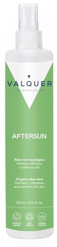 VALQUER After Sun Spray mit Aloe Vera | 300 ml | Beruhigt, Spendet Feuchtigkeit und Erfrischt die Haut nach dem Sonnenbad | Körperlotion mit Vitamin E | Vegan