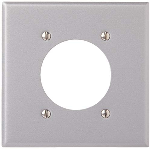 Leviton 2-Gang Flush Mount 2.15 Inch Dia. Device Receptacle, Standard, Aluminum, 4934