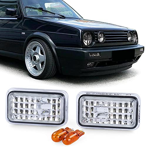 Tenzo-R Klarglas Seitenblinker Chrom für VW Golf 1 2 Polo 86C Jetta Corrado Scirocco