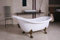Casa Padrino Freistehende Luxus Badewanne Jugendstil Sicilia Weiß/Altgold 1740mm - Barock Badezimmer - Retro Antik Badewanne