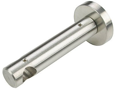 Liedeco Träger 1-läufig - 7,5 cm für Gardinenstangen ø 12 mm | 1 Stück | edelstahl