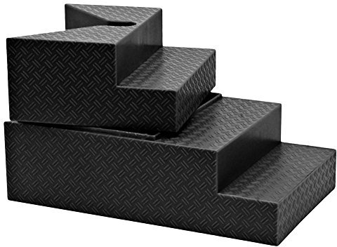 Deluxe schwarze Ringtreppe für Wrestling-Actionfiguren