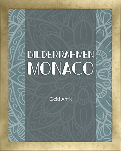 Homedeco-24 Fotorahmen Monaco 35x75 cm Bilderrahmen Gold Antik Posterrahmen