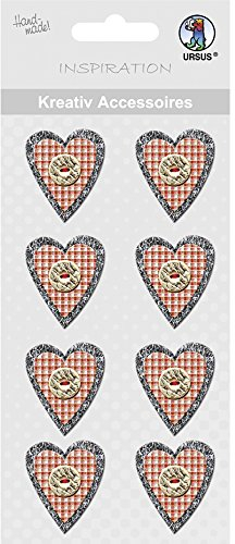 URSUS Inspiration Kreativ Accessoires, 3D-Sticker Motiv 273,Herz