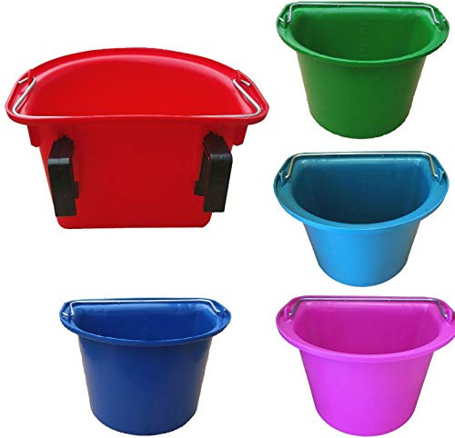 netproshop Eimer zum Hängen mit Haken Flexibel Abnehmbar 12 Liter, Farbe:Rot