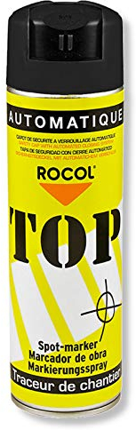 TOP Markierungsspray Rocol - SCHWARZ - 500ml-Farbdose - Farbspray - Markierspray - Markierungsfarbe - Forstspray - Forstfarbe