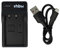 vhbw USB Ladegerät kompatibel mit Olympus Pen E-P1, E-P2, E-P3, E-P7, E-PL1, E-PL3, E-PL5 Kamera Camcorder-Akku - Ladeschale, Ladekontrollanzeige