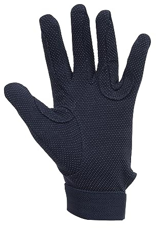 Dublin Track Riding Gloves, Navy, Adults M