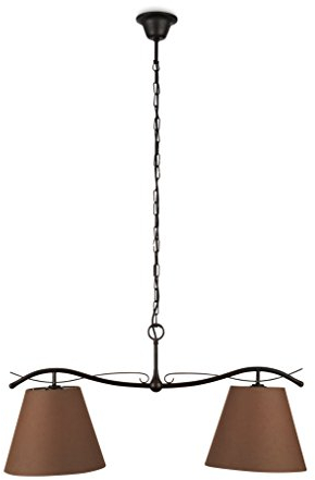 Philips myLiving Pendelleuchte Elmore 2-flammig dimmbar 53 W, braun 376708616