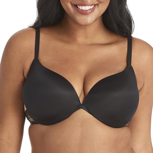 Maidenform Underwire Demi, Best Push-Up Bra with Wonderbra Technology, Smoothing Lace-Trim with Push-Up Cups