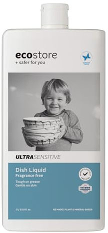 ecostore Eco Store Dish Wash Liquid (Unscented Ultra Sensitive) 1L Dishwashing Detergent