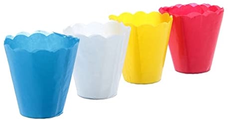Holyart Windschutzbecher aus Papier (100 Stück), für Kerzen bis 25 mm Ø, Weiss