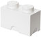 LEGO Storage Brick 2 Knobs White, Stackable Storage Box, 2.6L – LEGO Product, Plastic Storage Box with Lid, Desk Storage, Room Storage, Toy Box