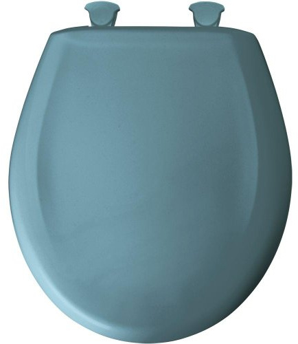 Bemis 200SLOWT 064 Lift-Off Plastic Round Slow-Close Toilet Seat, Regency Blue