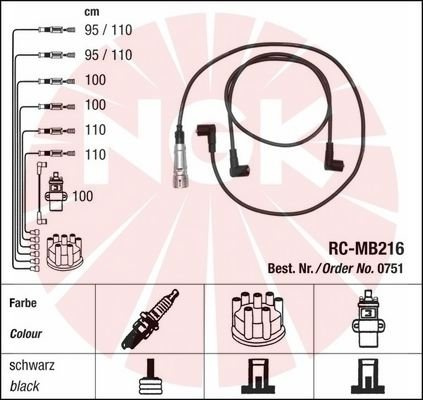 NGK 0751 Ignition Cable Set