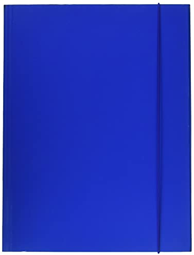 ESSELTE C41 LINEAR, Cartella a 3 Lembi in Prespan, con Elastico, Formato 25 x 35 cm, Blu, 390341050