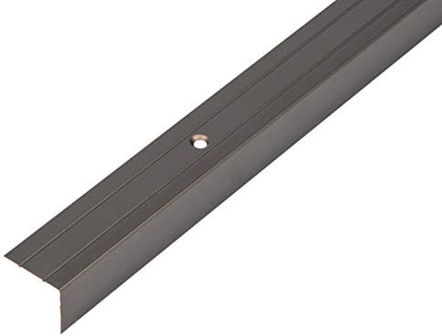 Alberts 476779 Treppenkanten-Schutzprofil | Aluminium, bronzefarbig eloxiert | 1000 x 25 x 20 mm