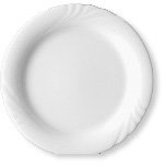 Gastobedarf Mühlan 6-stück Dessertteller flach - 20 cm Durchmesser - Minimalistisch, Rund, Weiße Glattlackierung, Mikrowellengeeignet, Spülmaschinenfest, Speiseteller