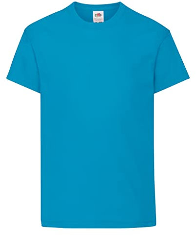 FRUIT OF THE LOOM MENS VALUEWEIGHT T-SHIRT (XXL 47-49, Azure)
