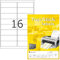 TopStick 8756 Adressetiketten, 100 Blatt, 99,1 x 33,8 mm, 16 pro A4 Bogen, 1600 Stück, selbstklebend, bedruckbar, matt, blanko Papier Adressaufkleber Etiketten, weiß