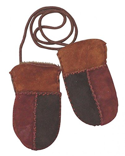 ch-home-design Baby Lammfell-Fäustlinge, 1Paar,Brauntöne,one Size ca. 0 bis 15 Monate (1-2 Jahr)