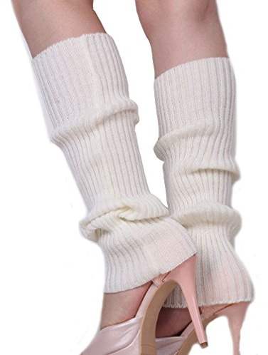 Ewandastore Candy Color Women 80s Winter Leg Warmers Knitted Wool Crochet Long Boot Socks W