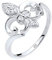 Elli Ring Damen Lilie mit Zirkonia Steinen in 925 Sterling Silber